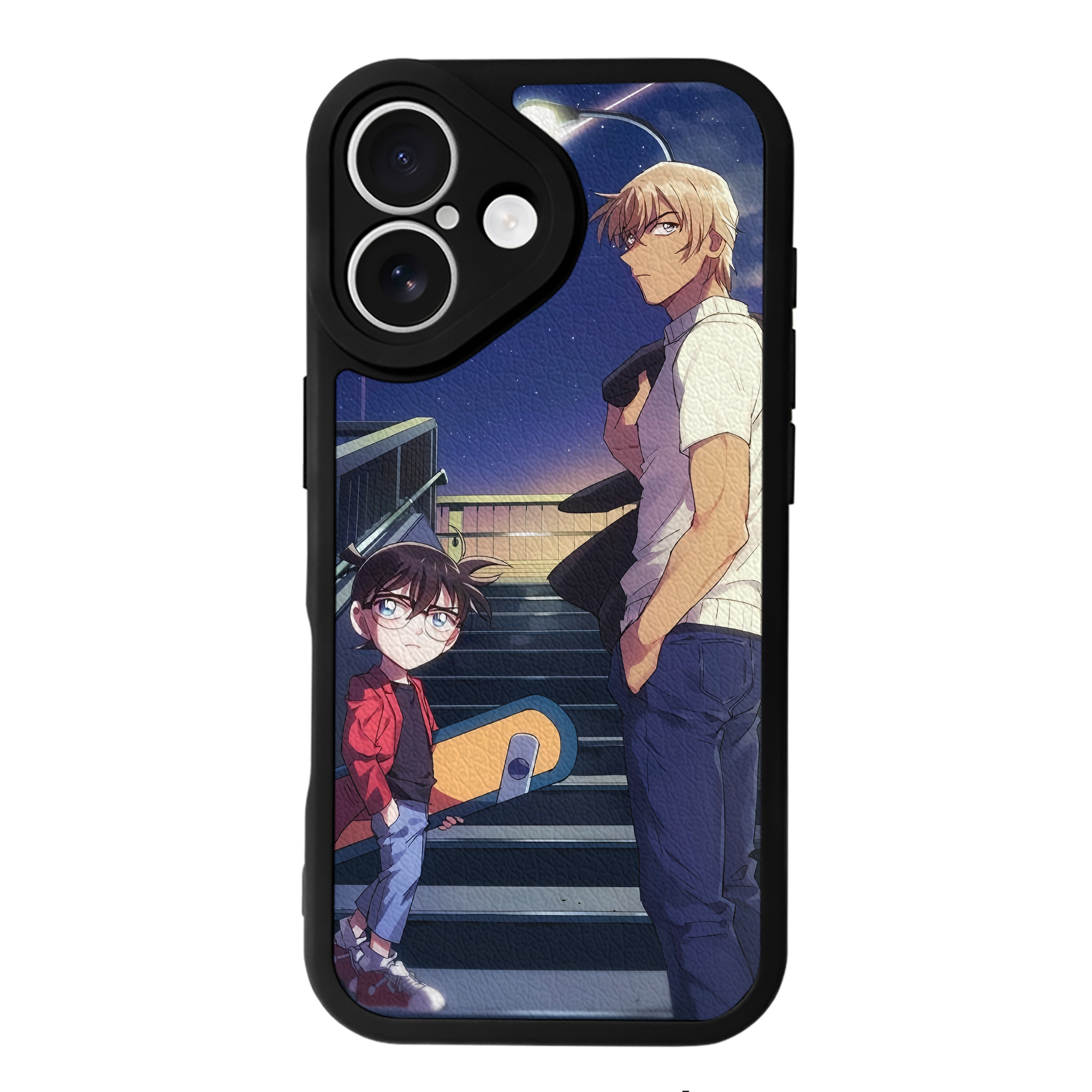 （画像用） 名探偵コナン Detective Conan 【iPhone 16シリーズ対応】シリコンスマホケース（レザー調） 材質：シリコン
